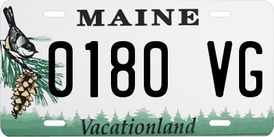 ME license plate 0180VG