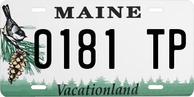 ME license plate 0181TP