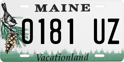 ME license plate 0181UZ