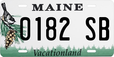 ME license plate 0182SB