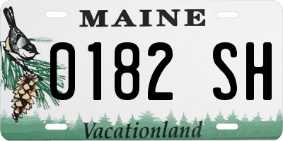 ME license plate 0182SH