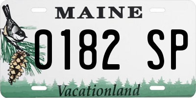 ME license plate 0182SP