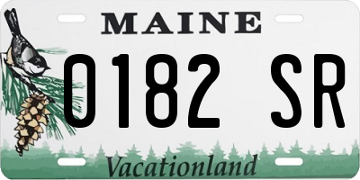 ME license plate 0182SR