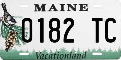 ME license plate 0182TC