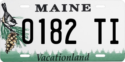 ME license plate 0182TI
