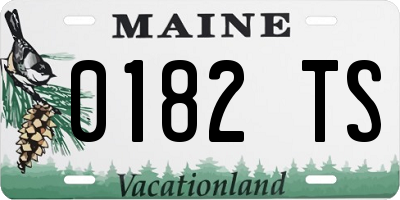 ME license plate 0182TS