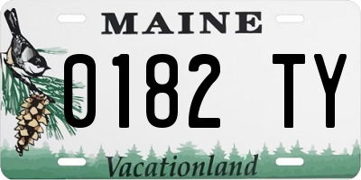ME license plate 0182TY