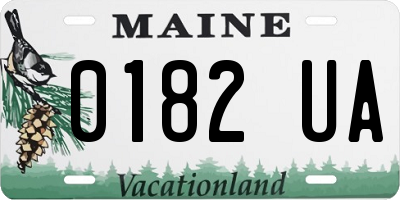 ME license plate 0182UA
