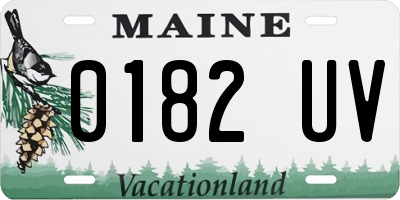 ME license plate 0182UV