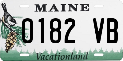 ME license plate 0182VB