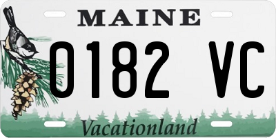 ME license plate 0182VC