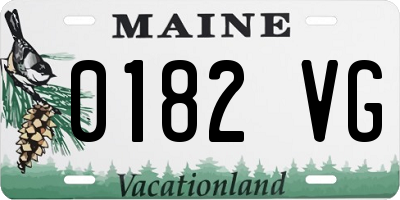 ME license plate 0182VG