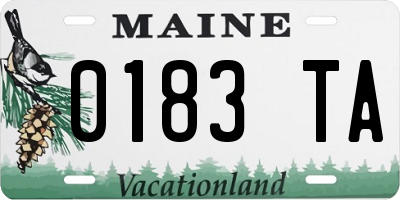 ME license plate 0183TA