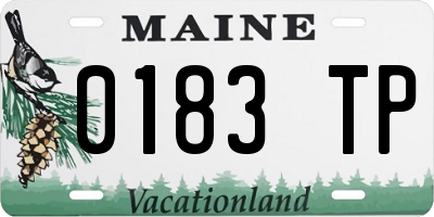 ME license plate 0183TP