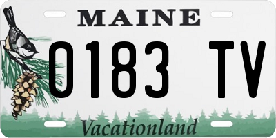 ME license plate 0183TV