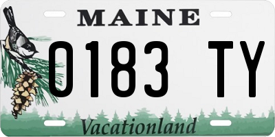 ME license plate 0183TY