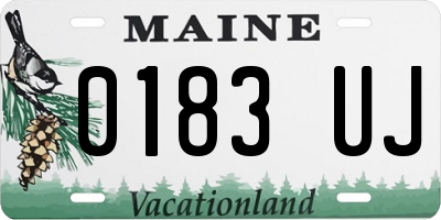 ME license plate 0183UJ