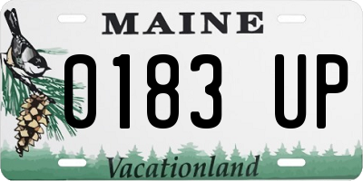 ME license plate 0183UP