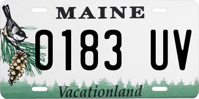 ME license plate 0183UV