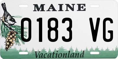 ME license plate 0183VG