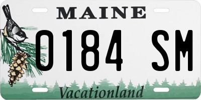 ME license plate 0184SM