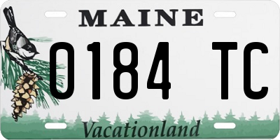 ME license plate 0184TC