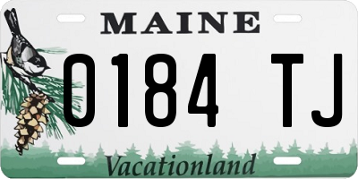 ME license plate 0184TJ