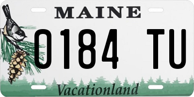 ME license plate 0184TU