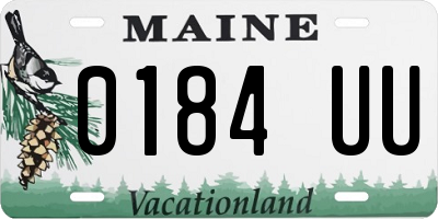 ME license plate 0184UU