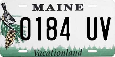 ME license plate 0184UV