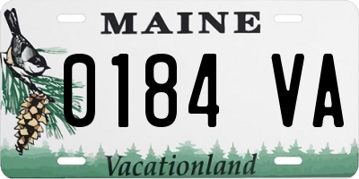ME license plate 0184VA