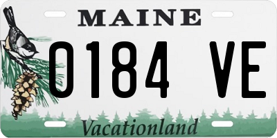 ME license plate 0184VE