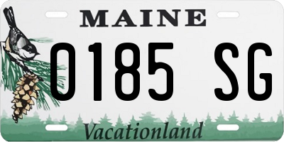 ME license plate 0185SG