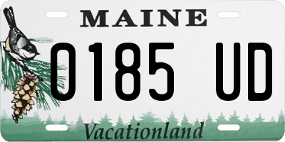 ME license plate 0185UD