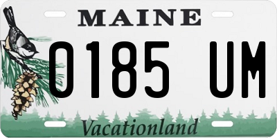 ME license plate 0185UM