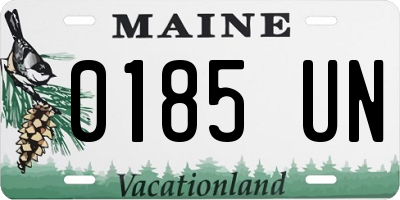 ME license plate 0185UN