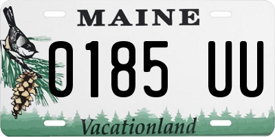 ME license plate 0185UU