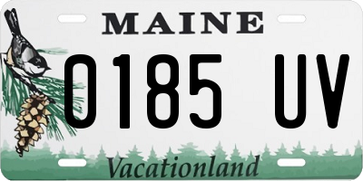 ME license plate 0185UV