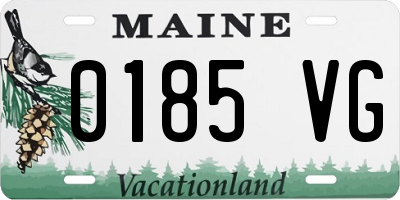 ME license plate 0185VG