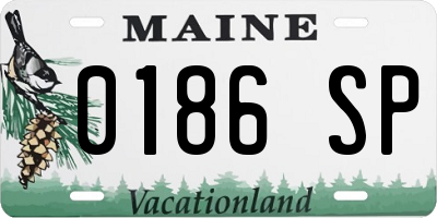 ME license plate 0186SP