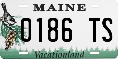 ME license plate 0186TS