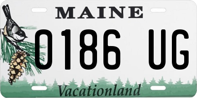 ME license plate 0186UG