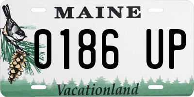 ME license plate 0186UP