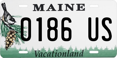 ME license plate 0186US