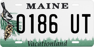 ME license plate 0186UT