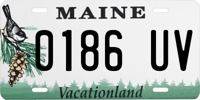 ME license plate 0186UV