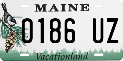 ME license plate 0186UZ