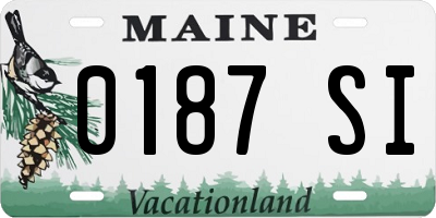 ME license plate 0187SI