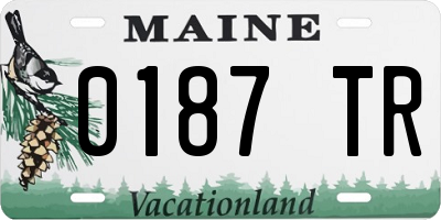ME license plate 0187TR