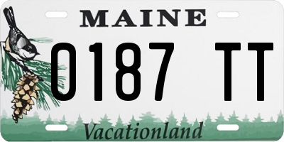 ME license plate 0187TT